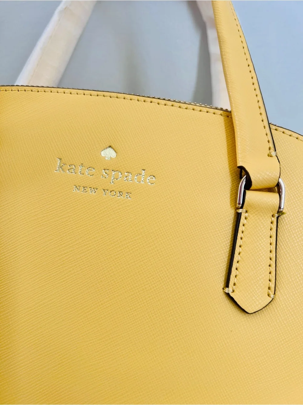 NWT Kate Spade leather medium dome satchel crossbody daybreak yellow bag